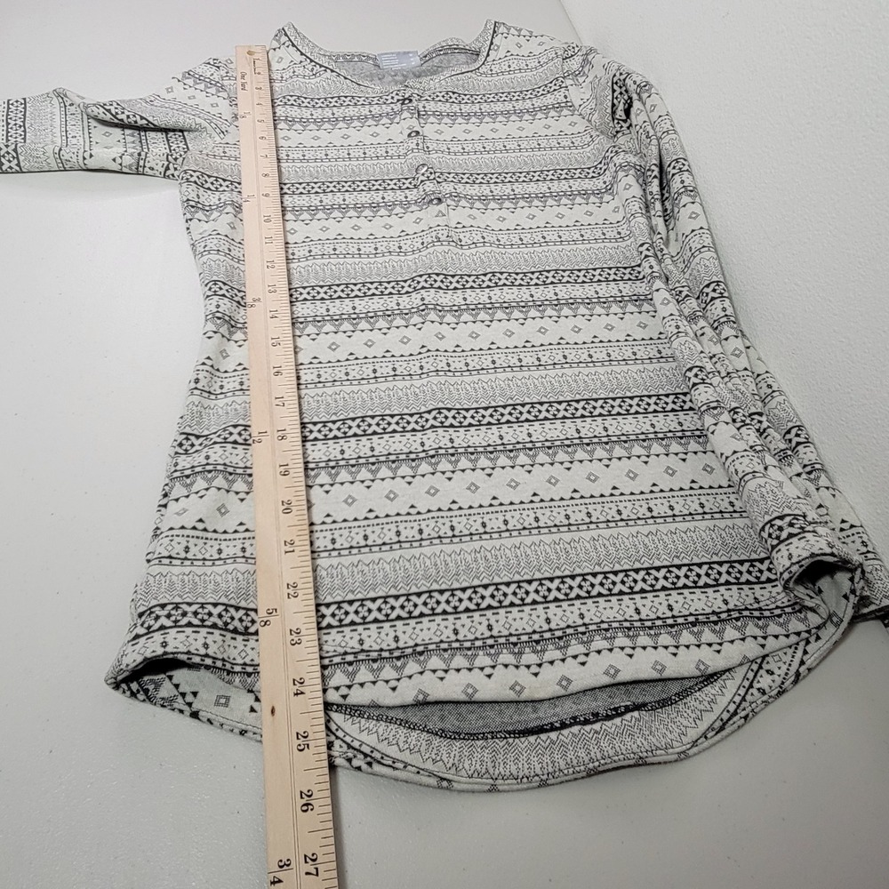 Columbia Women's Gray‎ Fair Isle Henley Long Sleeve Shirt Size Medium - Picture 8 of 10